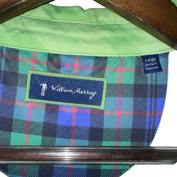 William Murray Golf Polo Shirt Mens Large Green Shadow Golf Course Print - Picture 4 of 5
